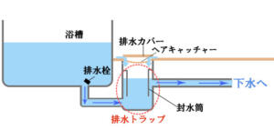 お風呂の排水の構造（ユニットバス・システムバス）