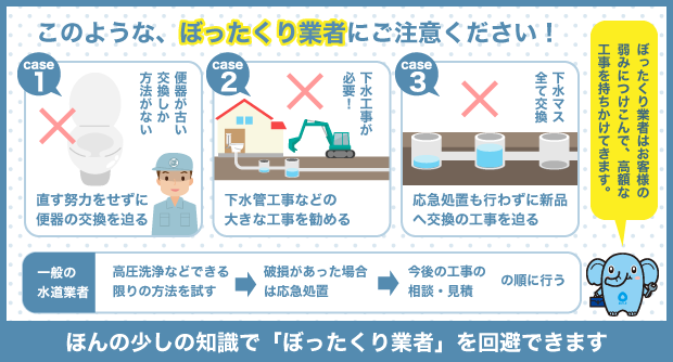 このような、ぼったくり業者にご注意ください！