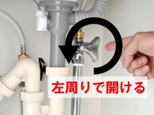 止水栓を開ける